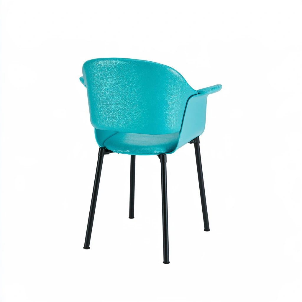 Sedia imbottita con rivestimento in tessuto, colore azzurro