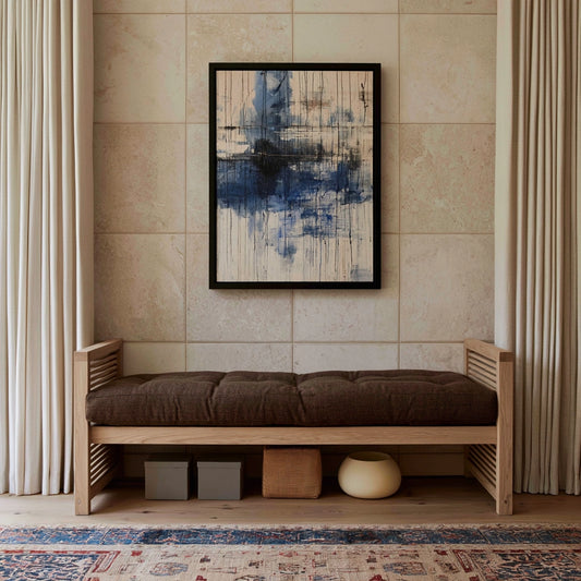 Divano contemporaneo in legno, colore marrone scuro